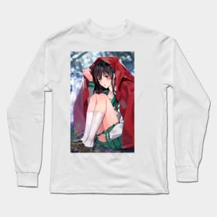 Higurashi Kagome Anime Watercolor Long Sleeve T-Shirt